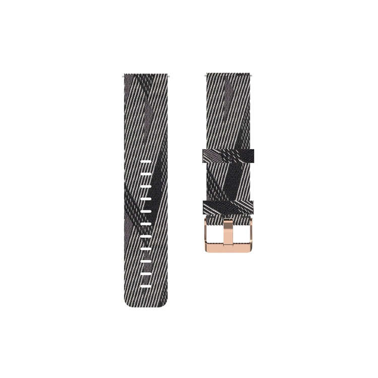 For Xiaomi Watch Color 22mm Nylon Denim Wrist Strap Watchband(Black and White Stripes)