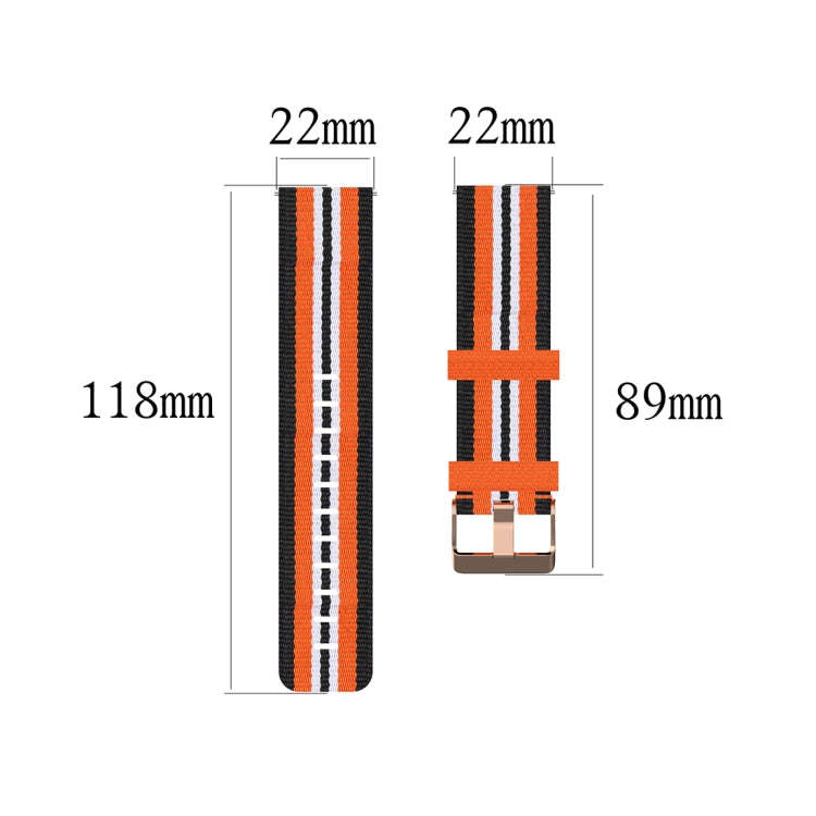 For Xiaomi Watch Color 22mm Nylon Denim Wrist Strap Watchband(Black and Lime)