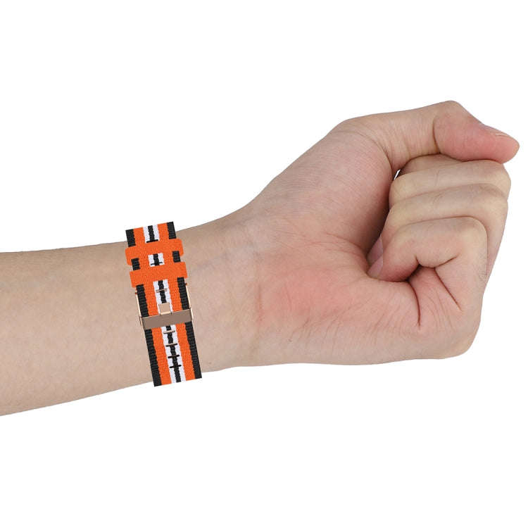 For Xiaomi Watch Color 22mm Nylon Denim Wrist Strap Watchband(Black and Lime)