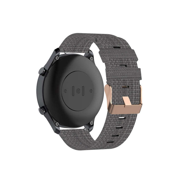 For Xiaomi Watch Color 22mm Nylon Denim Wrist Strap Watchband(Dark Gray)