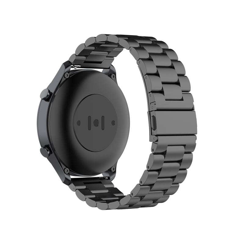 For Xiaomi Watch Color 22mm Three Beads Steel Wrist Strap Watchband(Black)