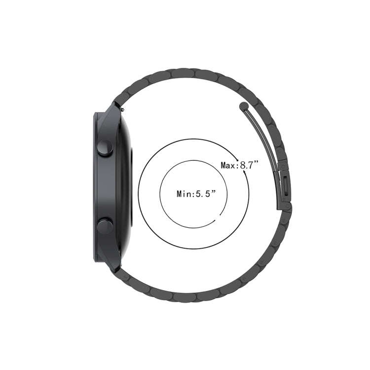 For Xiaomi Watch Color 22mm Three Beads Steel Wrist Strap Watchband(Black)