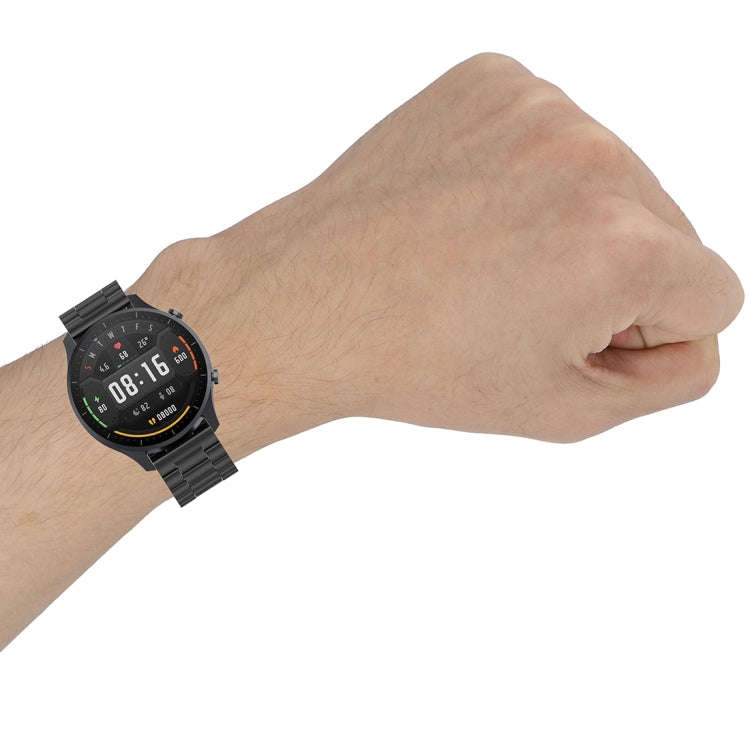For Xiaomi Watch Color 22mm Three Beads Steel Wrist Strap Watchband(Black)
