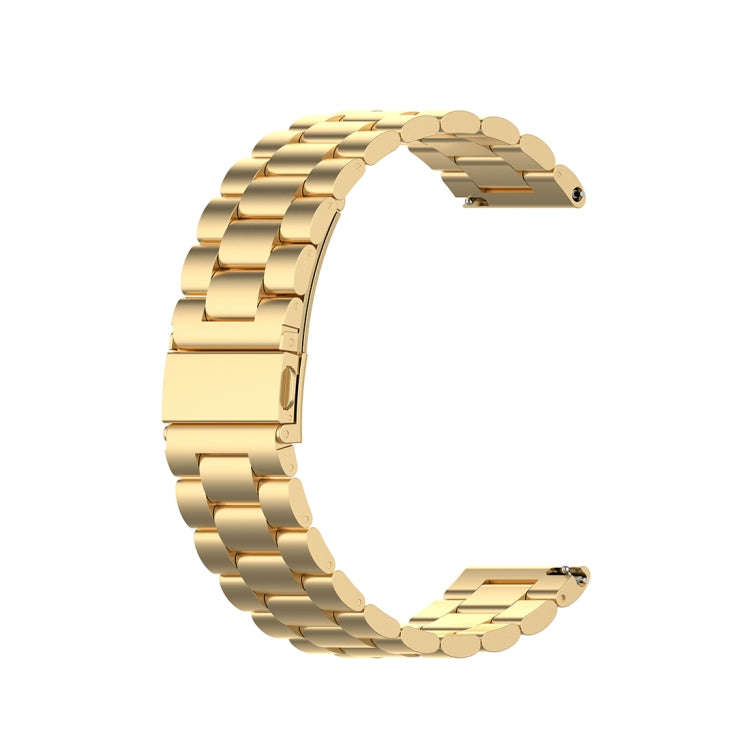 For Xiaomi Watch Color 22mm Three Beads Steel Wrist Strap Watchband(Gold)