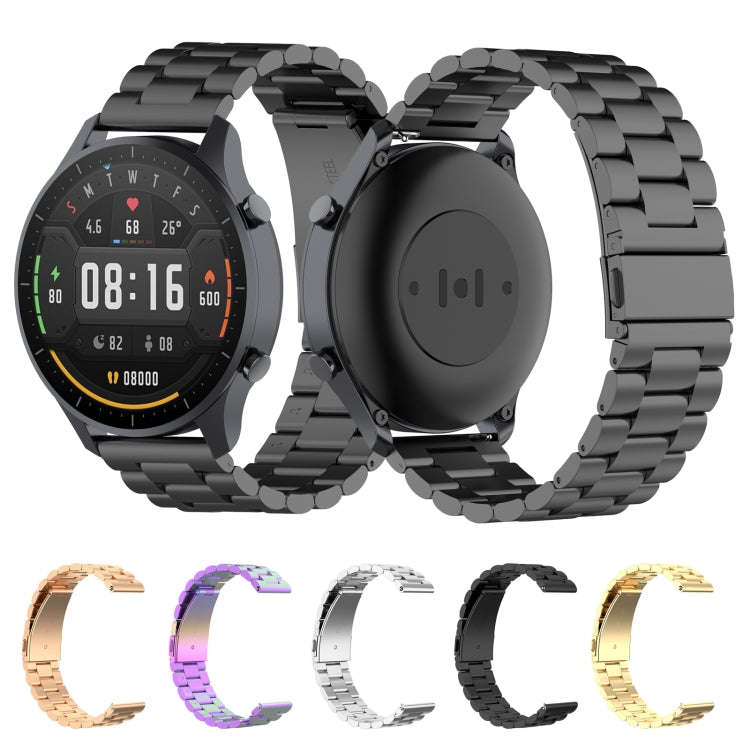 For Xiaomi Watch Color 22mm Three Beads Steel Wrist Strap Watchband(Colorful)