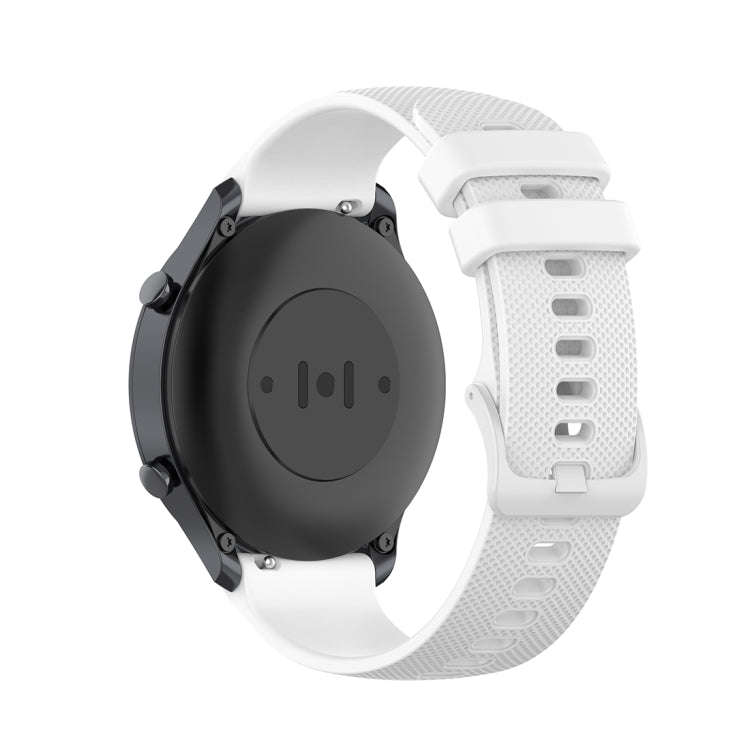 For Xiaomi Watch Color 22mm Small Plaid Texture Silicone Wrist Strap Watchband(White)