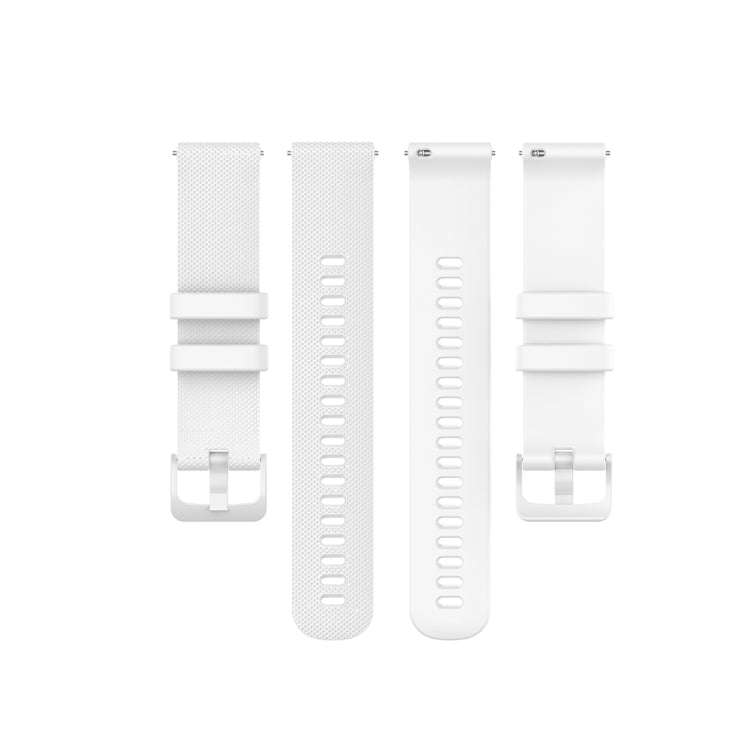 For Xiaomi Watch Color 22mm Small Plaid Texture Silicone Wrist Strap Watchband(White)