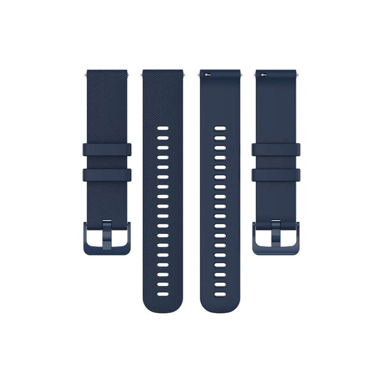 For Xiaomi Watch Color 22mm Small Plaid Texture Silicone Wrist Strap Watchband(Navy Blue)