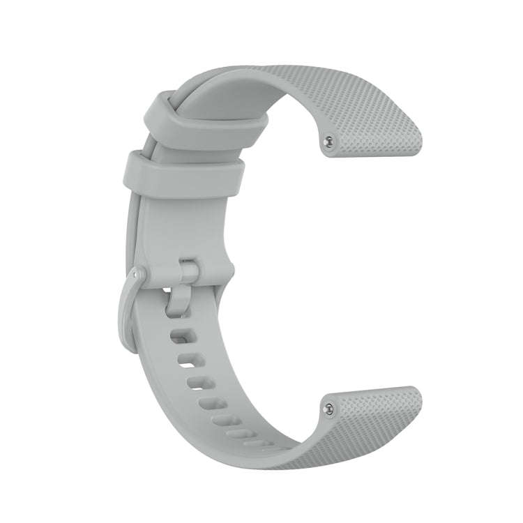 For Xiaomi Watch Color 22mm Small Plaid Texture Silicone Wrist Strap Watchband(Grey)