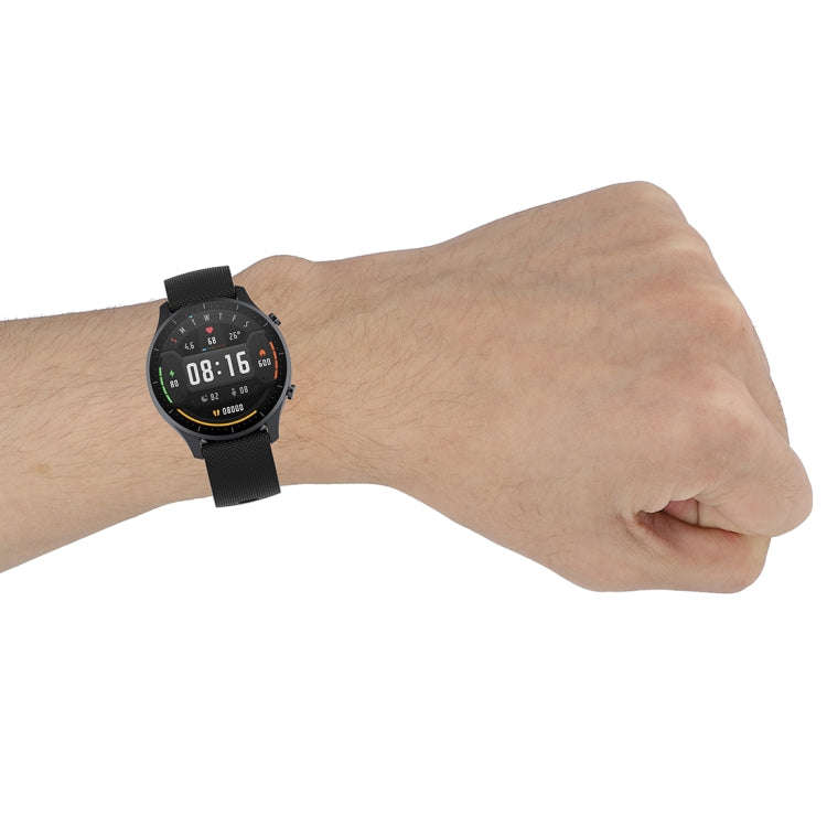 For Xiaomi Watch Color 22mm Small Plaid Texture Silicone Wrist Strap Watchband(Army Green)
