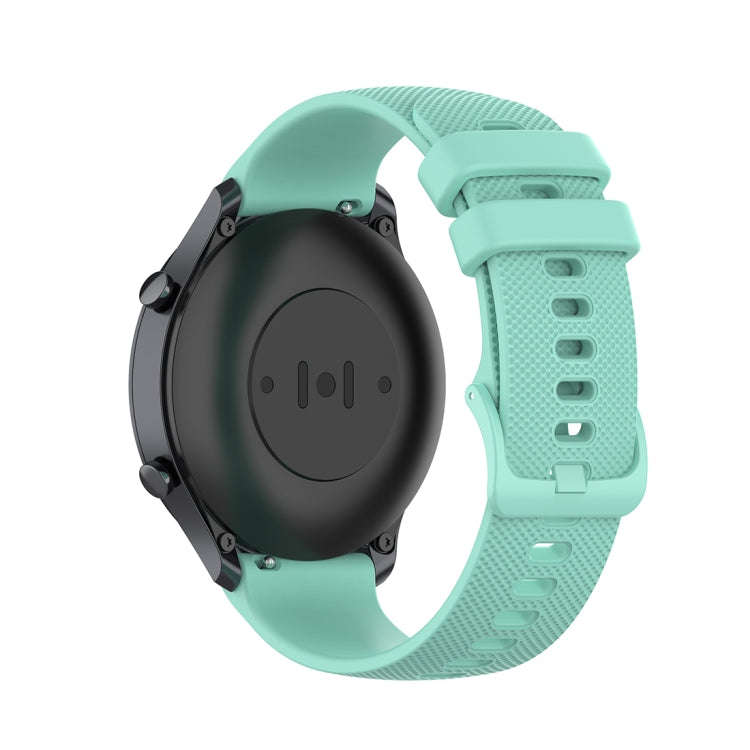 For Xiaomi Watch Color 22mm Small Plaid Texture Silicone Wrist Strap Watchband(Teal)
