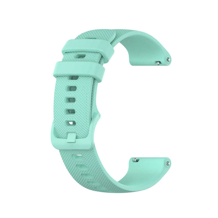 For Xiaomi Watch Color 22mm Small Plaid Texture Silicone Wrist Strap Watchband(Teal)