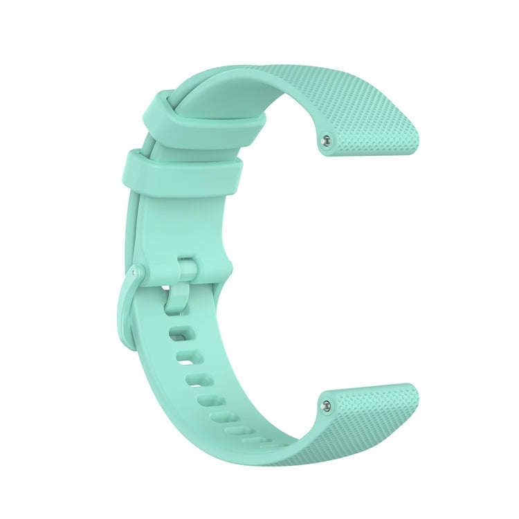For Xiaomi Watch Color 22mm Small Plaid Texture Silicone Wrist Strap Watchband(Teal)