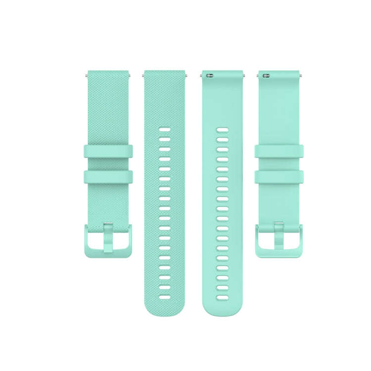 For Xiaomi Watch Color 22mm Small Plaid Texture Silicone Wrist Strap Watchband(Teal)