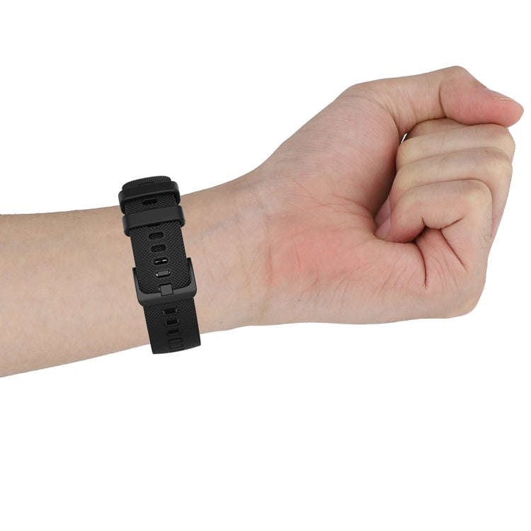 For Xiaomi Watch Color 22mm Small Plaid Texture Silicone Wrist Strap Watchband(Teal)