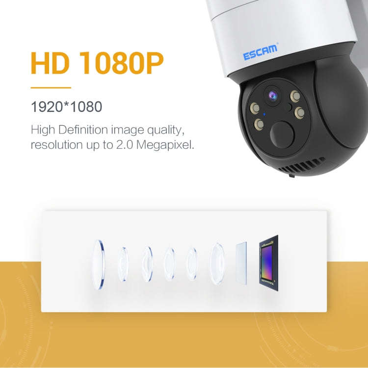 ESCAM QF170 2MP WiFi Full Color Night Vision Two-way Audio Solar Camera(Black)