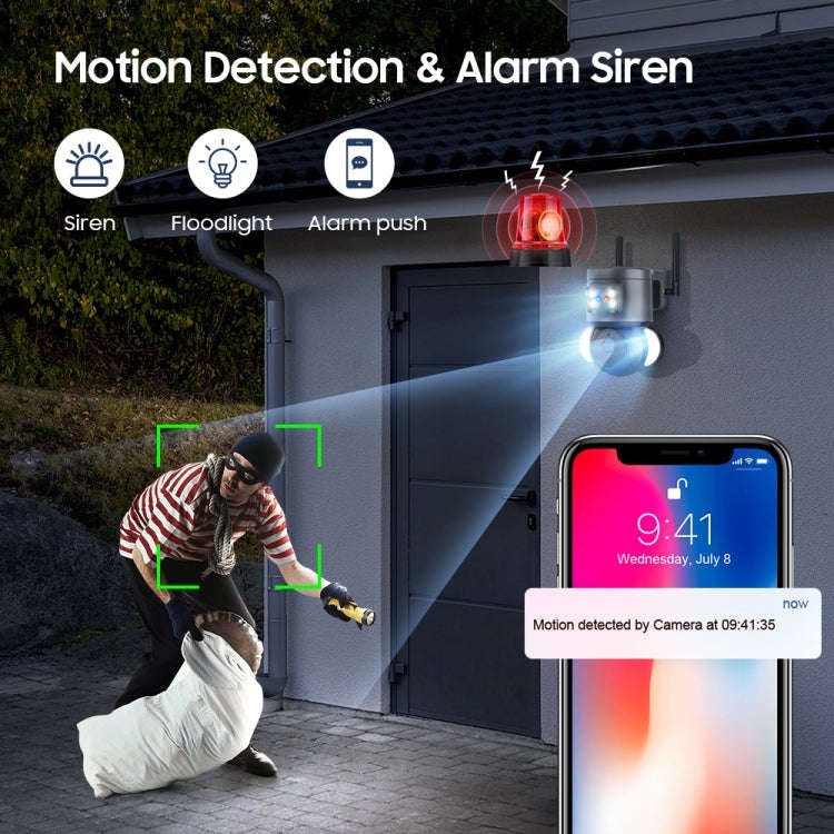 ST-429-4M-TY-4G 4MP 4G Smart Security Floodlight Camera Support Two-way Audio / Night Vision, EU ...