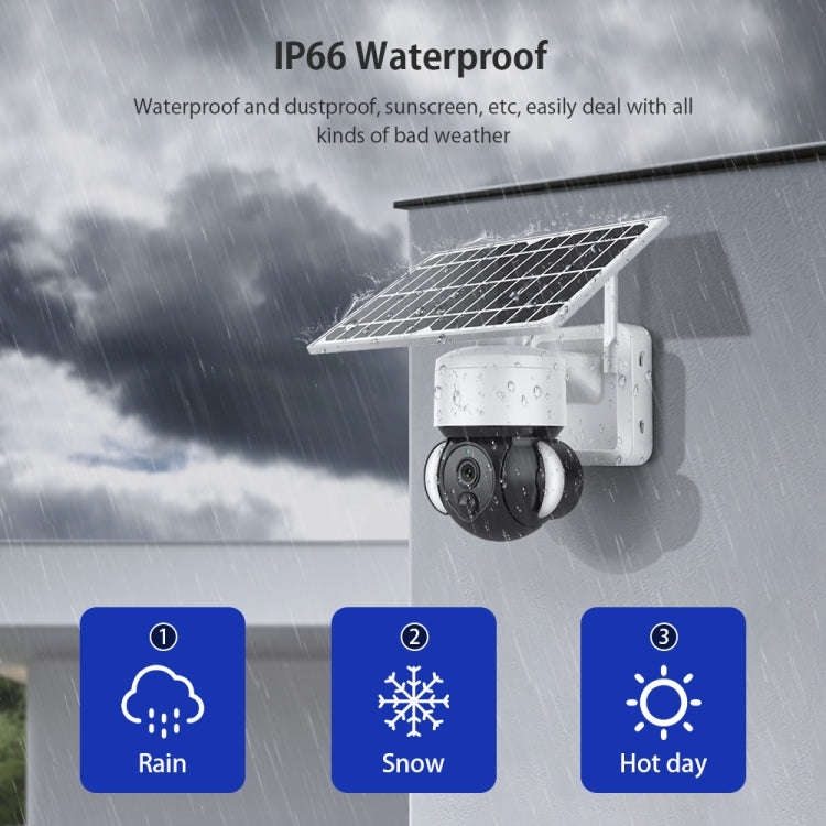 ST-S518-2M-TY 2.4G Wifi Solar Battery Powered Floodlight PTZ Camera with  PIR Human Detection