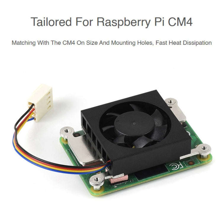 Waveshare Dedicated 3007 Cooling Fan for Raspberry Pi Compute Module 4 CM4, Power Supply:12V