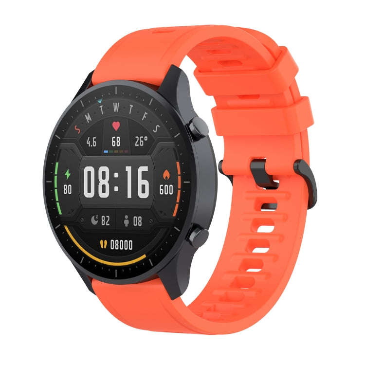 For Xiaomi Watch Color 22mm Quick Release Clasp Silicone Wrist Strap Watchband(Red Orange)