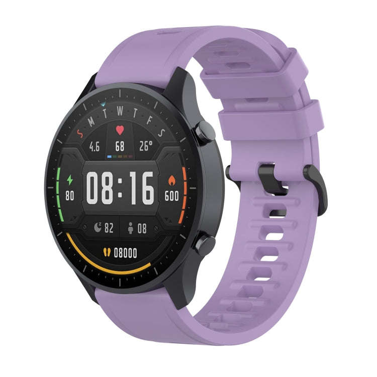 For Xiaomi Watch Color 22mm Quick Release Clasp Silicone Wrist Strap Watchband(Light Purple)