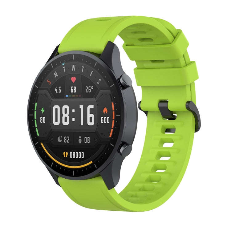 For Xiaomi Watch Color 22mm Quick Release Clasp Silicone Wrist Strap Watchband(Lime)