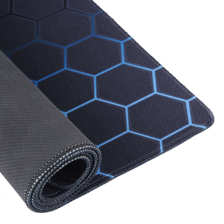 Anti-Slip Rubber Cloth Surface Game Mouse Mat Keyboard Pad, Size:90 x 40 x 0.2cm(Blue Honeycomb)