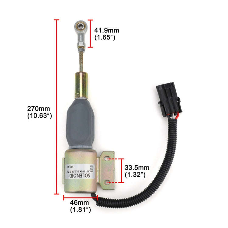 For Cummins / Hyundai 24V Eengine Shutdown Solenoid Valve SA-4756-24 3932530