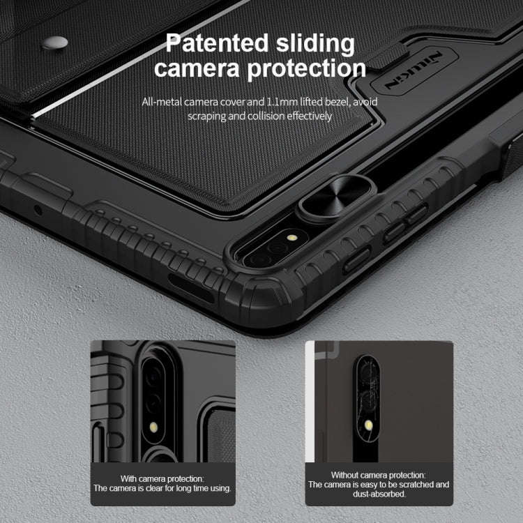 For Samsung Galaxy Tab S8+/S8+ 5G/S7+/S7 FE Nillkin Bumper Combo Keyboard Case