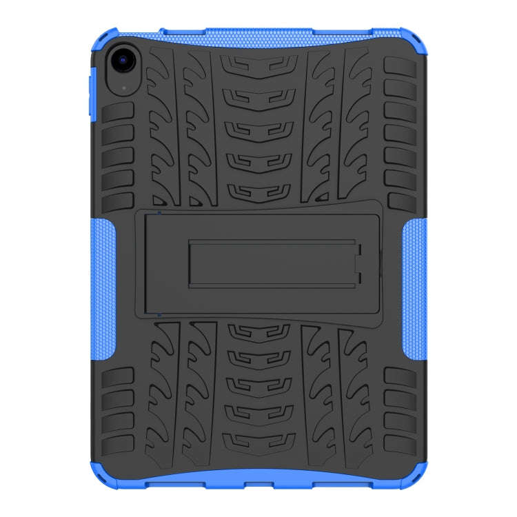 For iPad 2025 / 2022 Tire Texture TPU + PC Tablet Case with Holder(Blue)