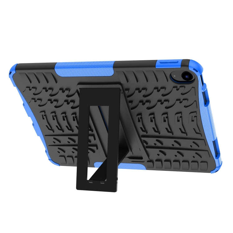 For iPad 2025 / 2022 Tire Texture TPU + PC Tablet Case with Holder(Blue)
