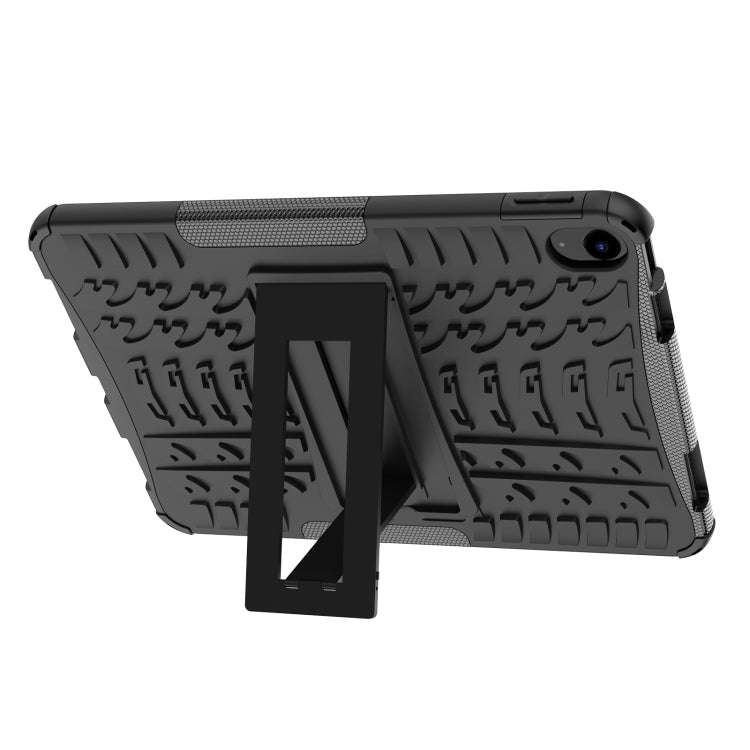 For iPad 2025 / 2022 Tire Texture TPU + PC Tablet Case with Holder(Black)