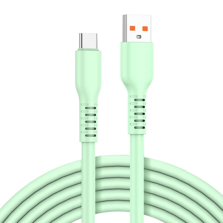 ADC-014 6A USB to USB-C/Type-C Liquid Silicone Data Cable, Length:2m(Green)
