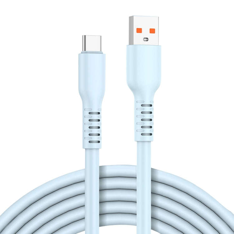ADC-014 6A USB to USB-C/Type-C Liquid Silicone Data Cable, Length:2m(Blue)