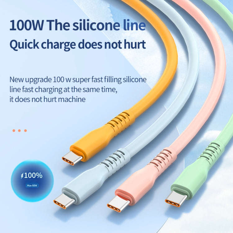 ADC-014 6A USB to USB-C/Type-C Liquid Silicone Data Cable, Length:2m(Orange)