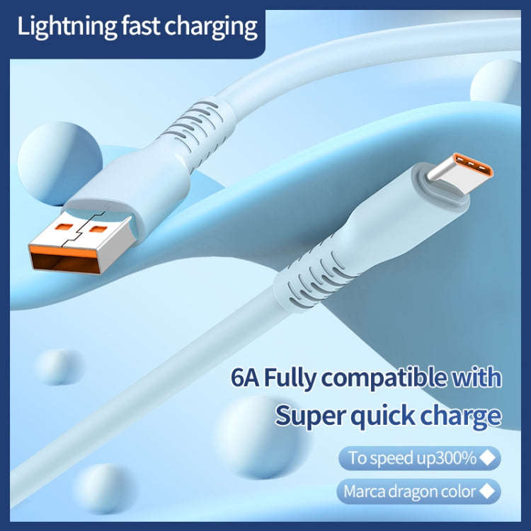ADC-014 6A USB to USB-C/Type-C Liquid Silicone Data Cable, Length:2m(Orange)