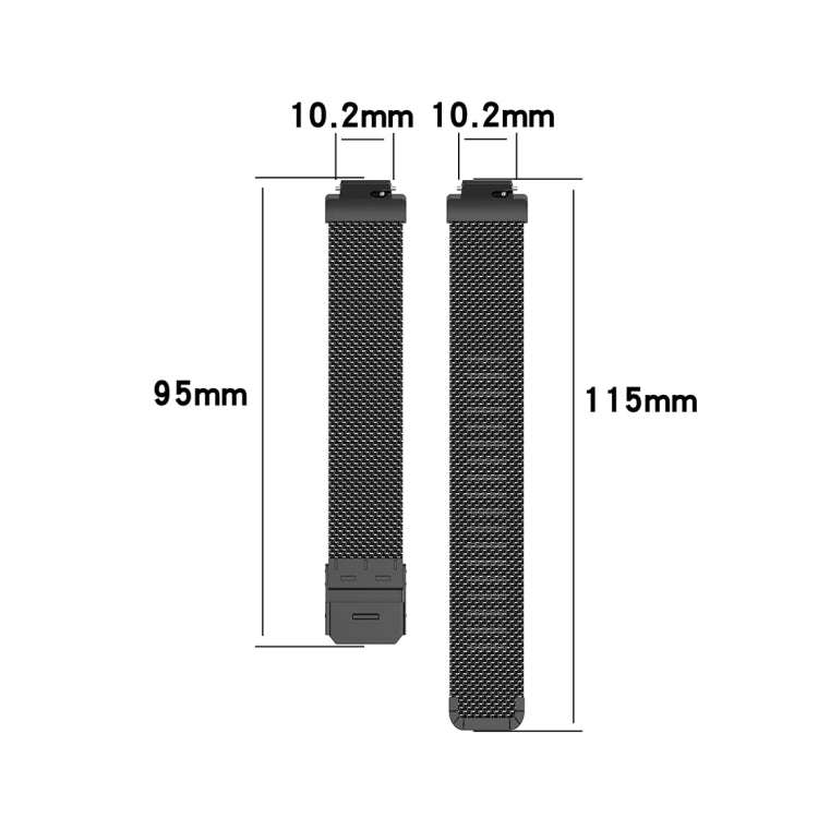 Stainless Steel Metal Mesh Wrist Strap Watch Band for Fitbit Inspire / Inspire HR / Ace 2, Size: ...