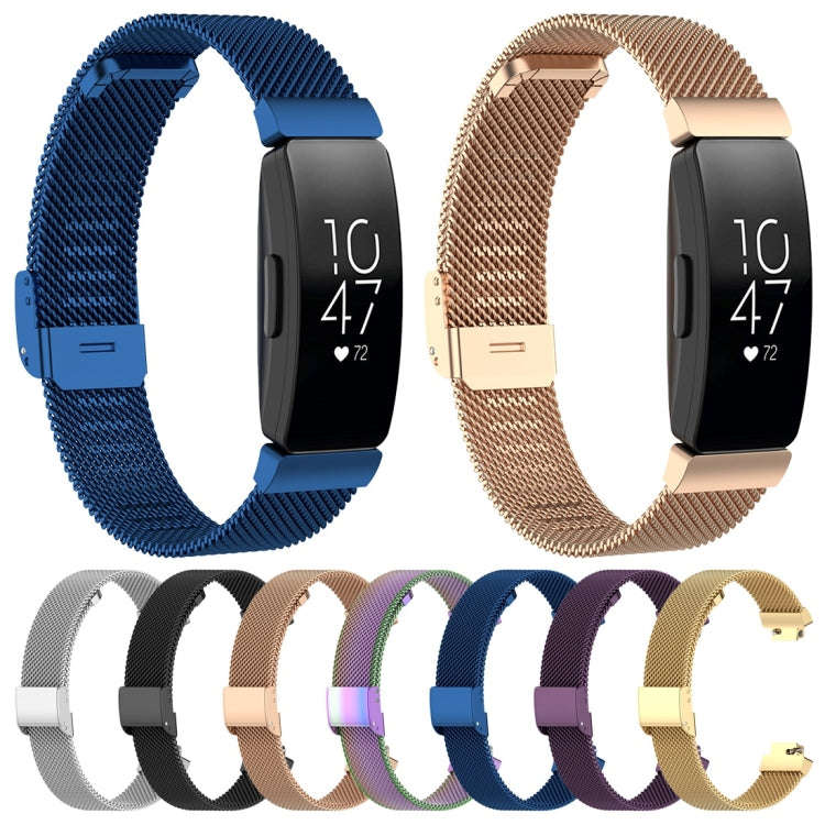 Stainless Steel Metal Mesh Wrist Strap Watch Band for Fitbit Inspire / Inspire HR / Ace 2, Size: ...