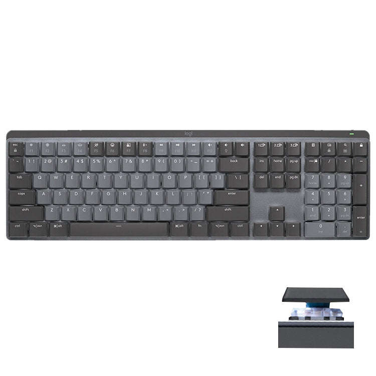Logitech MX Mechanical Wireless Bluetooth Dual Mode Keyboard with Logi Bolt USB Receiver(Green Axis)