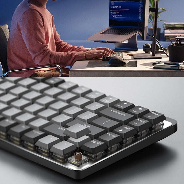 Logitech MX Mechanical Wireless Bluetooth Dual Mode Keyboard with Logi Bolt USB Receiver(Green Axis)