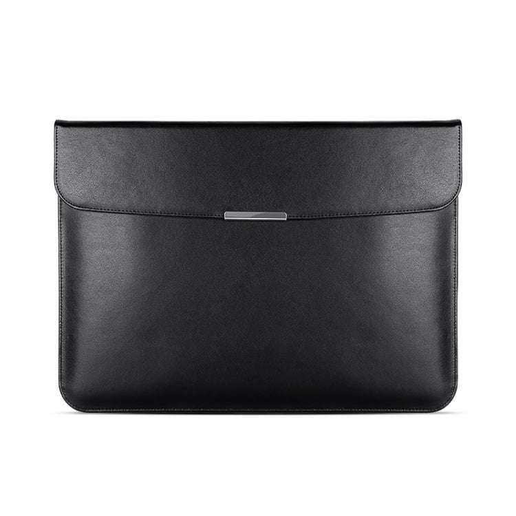 For 13.3 / 13.6 / 14 inch Laptop Ultra-thin Leather Laptop Sleeve(Black)