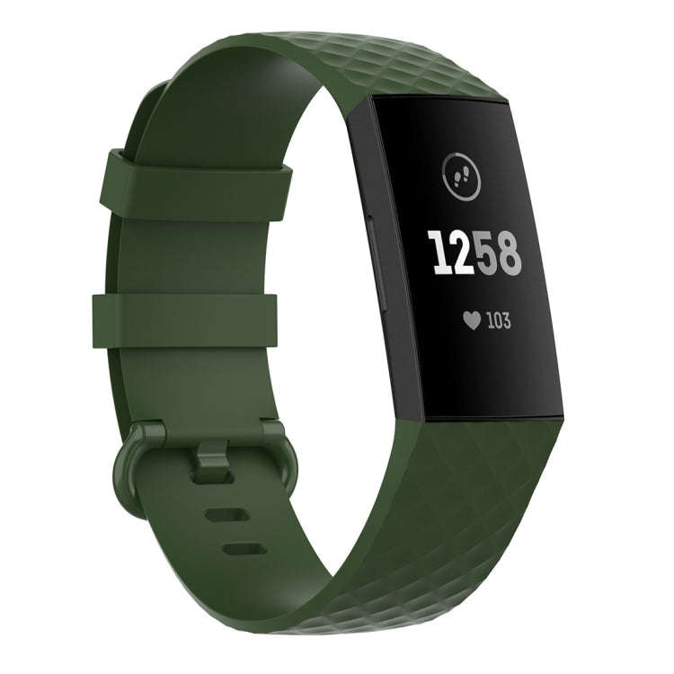 Color Buckle TPU Wrist Strap Watch Band for Fitbit Charge 4 / Charge 3 / Charge 3 SE, Size: S(Oli...