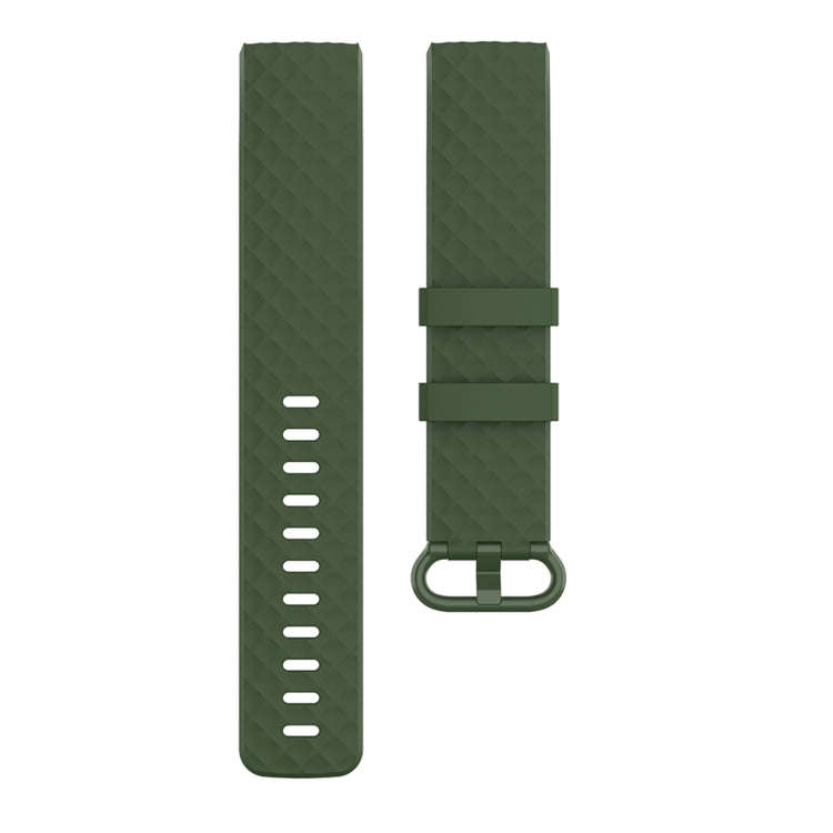 Color Buckle TPU Wrist Strap Watch Band for Fitbit Charge 4 / Charge 3 / Charge 3 SE, Size: S(Oli...