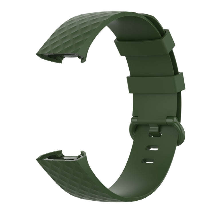 Color Buckle TPU Wrist Strap Watch Band for Fitbit Charge 4 / Charge 3 / Charge 3 SE, Size: S(Oli...