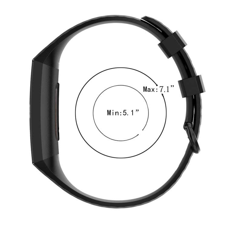Color Buckle TPU Wrist Strap Watch Band for Fitbit Charge 4 / Charge 3 / Charge 3 SE, Size: S(Gray)