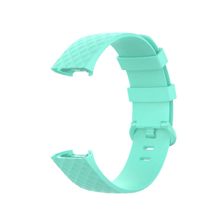 Color Buckle TPU Wrist Strap Watch Band for Fitbit Charge 4 / Charge 3 / Charge 3 SE, Size: S(Green)
