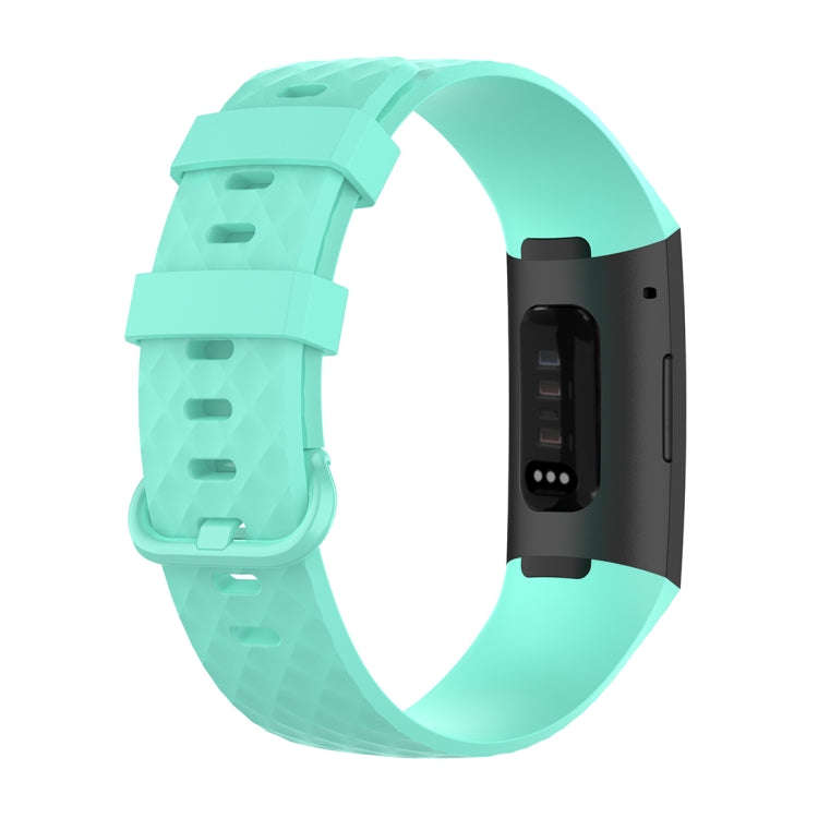 Color Buckle TPU Wrist Strap Watch Band for Fitbit Charge 4 / Charge 3 / Charge 3 SE, Size: S(Green)