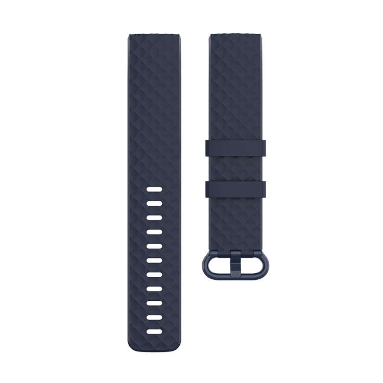 Color Buckle TPU Wrist Strap Watch Band for Fitbit Charge 4 / Charge 3 / Charge 3 SE, Size: L(Nav...