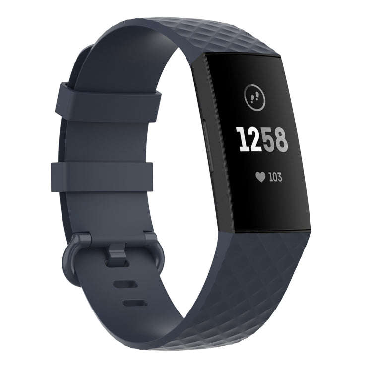 Color Buckle TPU Wrist Strap Watch Band for Fitbit Charge 4 / Charge 3 / Charge 3 SE, Size: L(Blu...