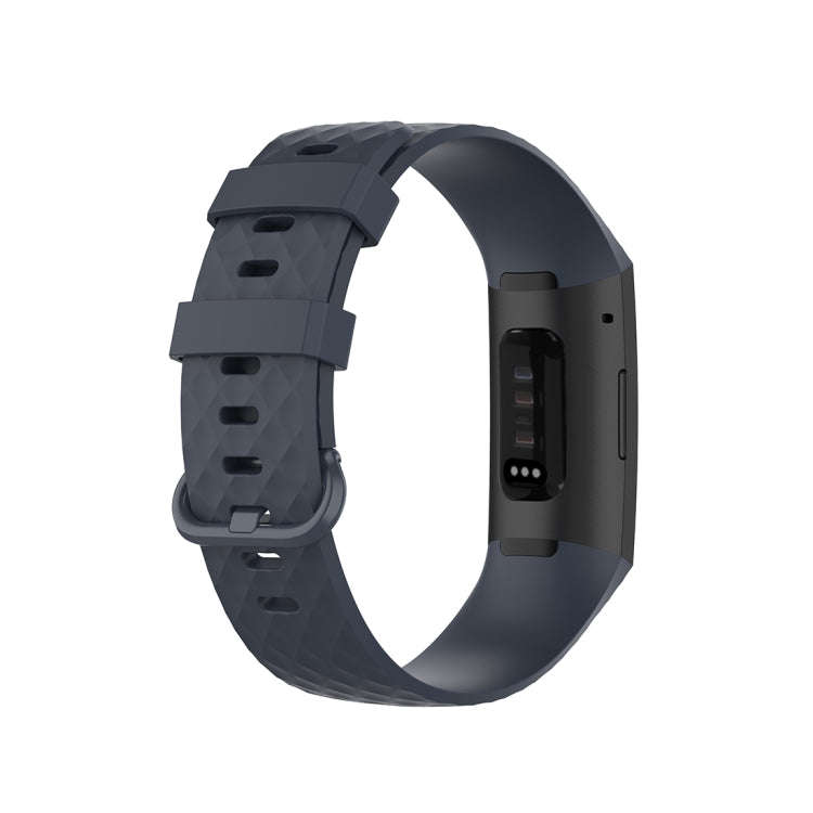 Color Buckle TPU Wrist Strap Watch Band for Fitbit Charge 4 / Charge 3 / Charge 3 SE, Size: L(Blu...